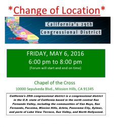 29th Congressional District Candidate Forum Friday