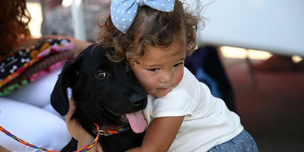 Girl and dog