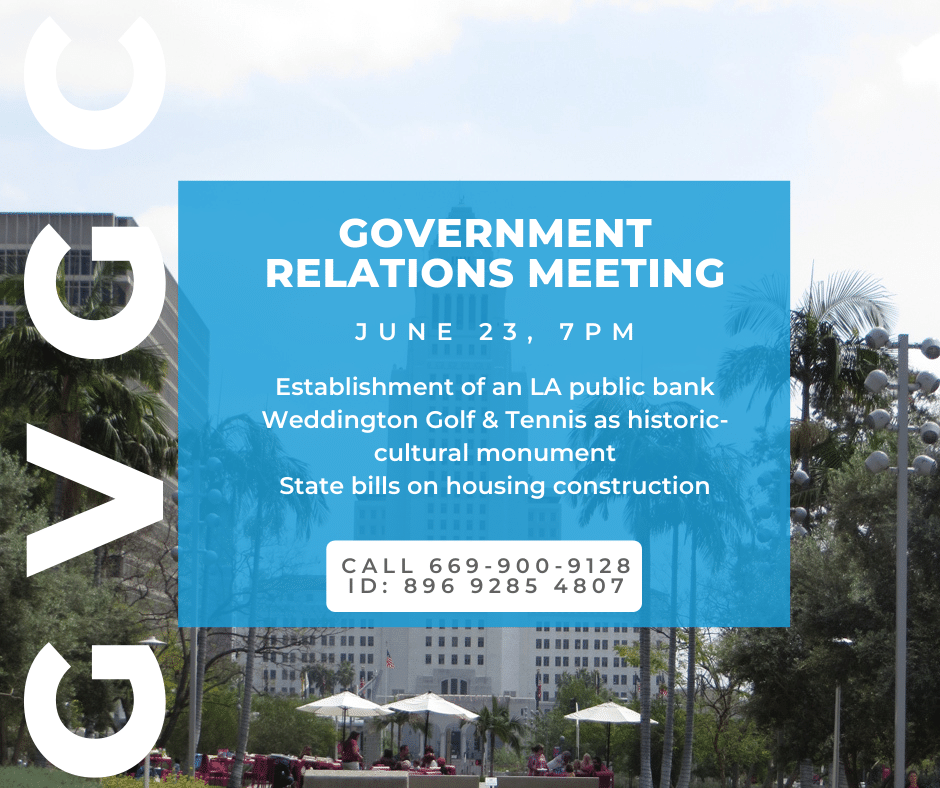 Gov Relations Meeting Announcement
