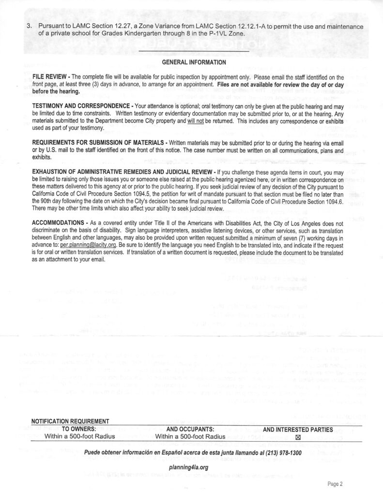 thumbnail of Yeshiva hearing notice p. 2